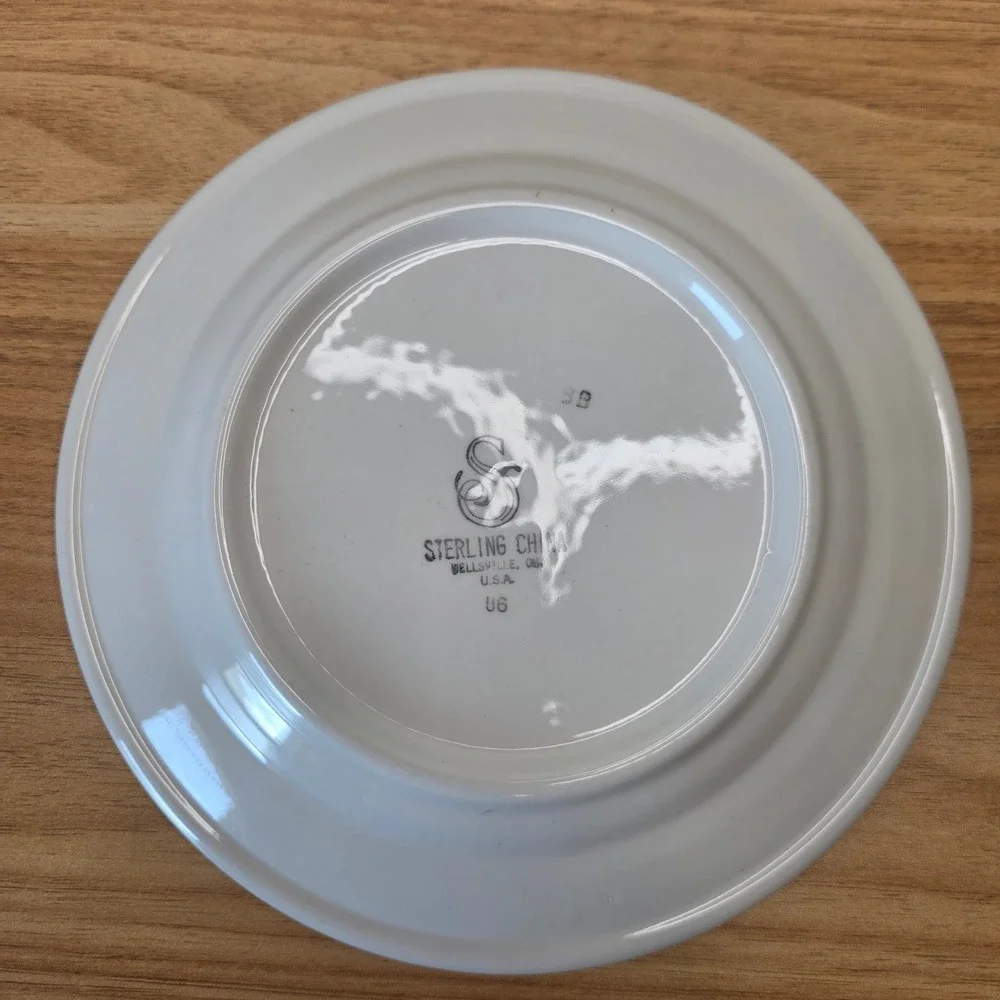 Set of 4 Sterling China Baseball Plates 7.25